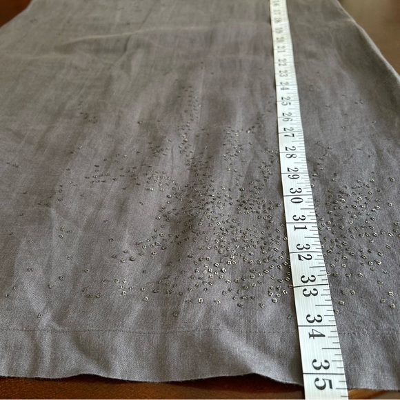 Eileen Fisher | Irish Linen Sequin Mini Dress - Picture 9 of 9